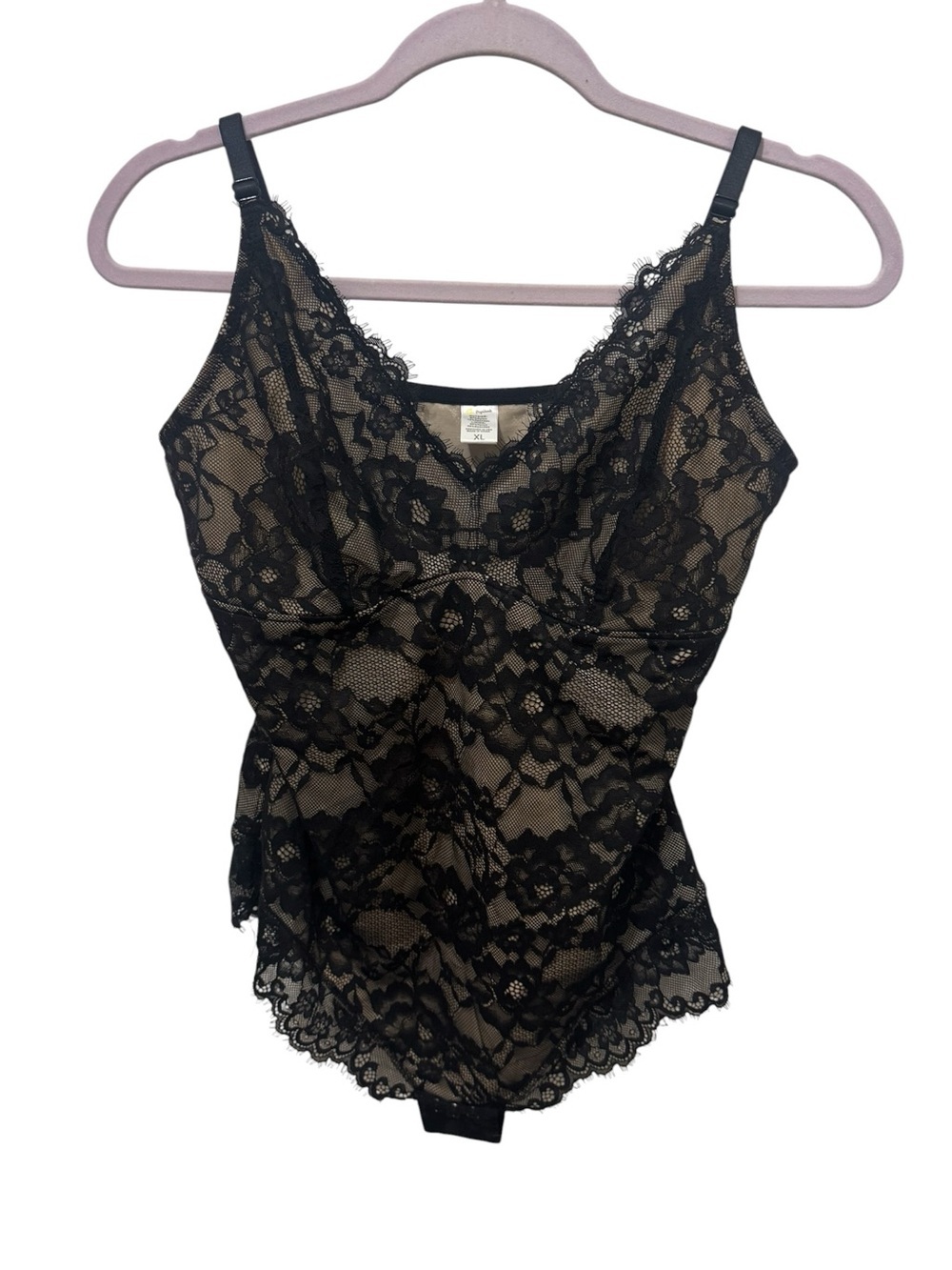 Popilush Black Lace Bodysuit Size XL